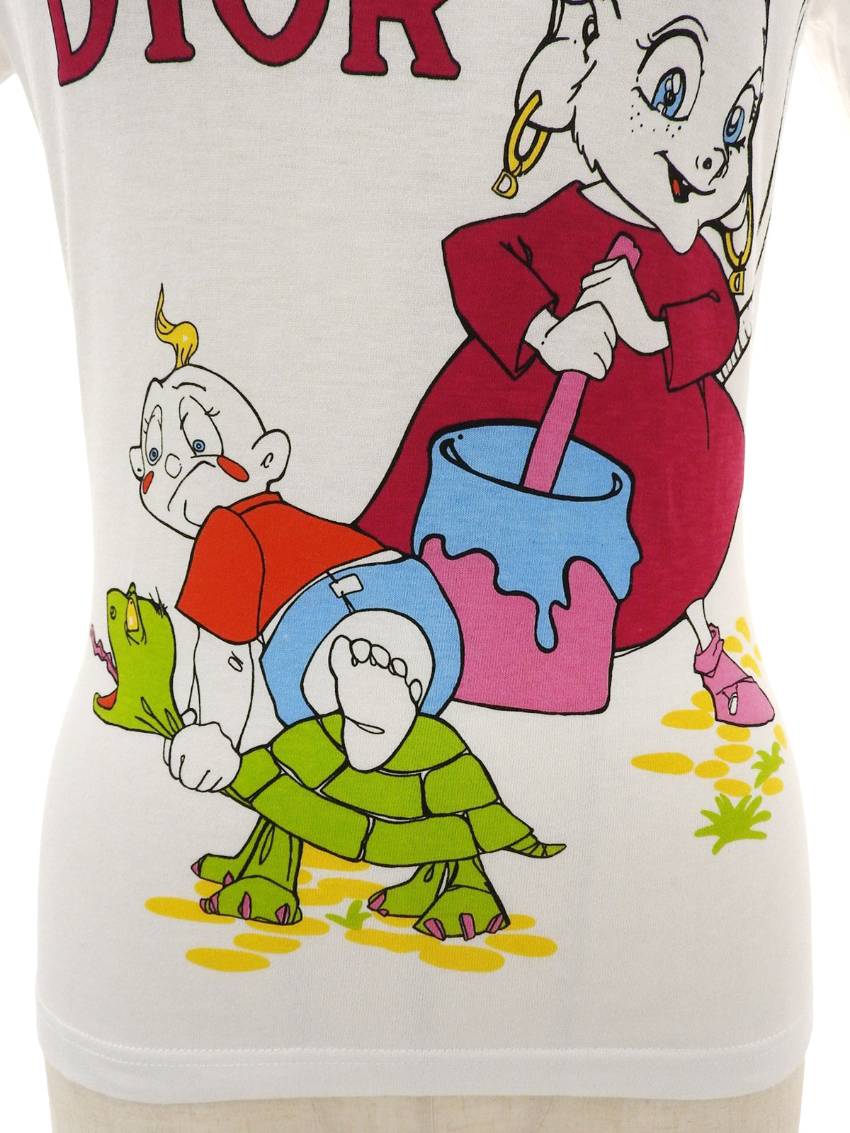 アニマルプリントハーフスリーブトップス ホワイト/マルチ