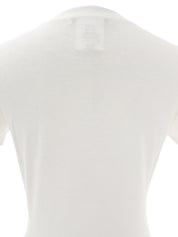 Animal Print Short Sleeve Top in White/Multi