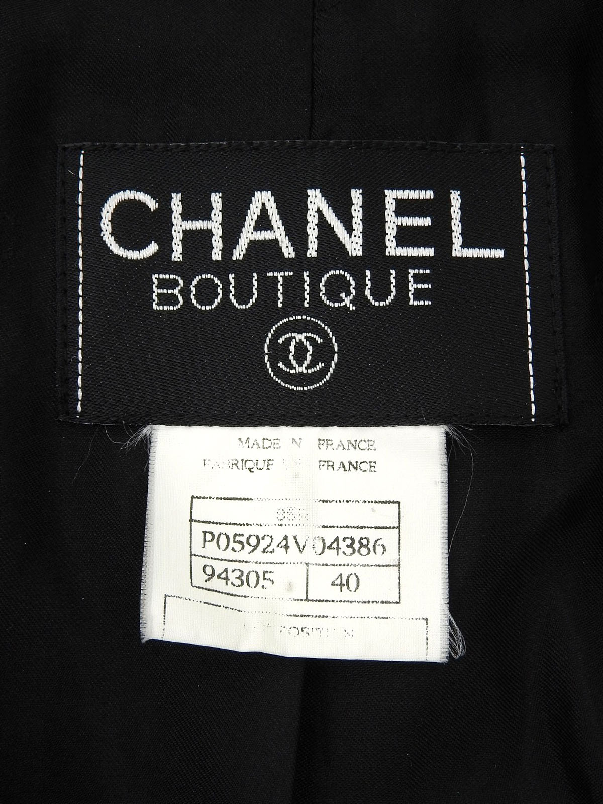 1995 Wool Logo Embroidered CC Mark Set in Black