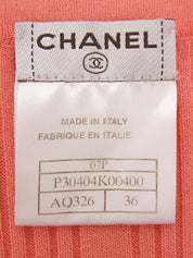 2007年製 CCマークボタンノースリーブニットトップス ピンク