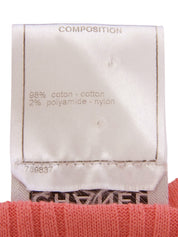 2007年製 CCマークボタンノースリーブニットトップス ピンク