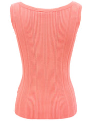 2007年製 CCマークボタンノースリーブニットトップス ピンク