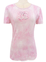 2009年頃製 CCマークプリントタイダイ半袖トップス ピンク