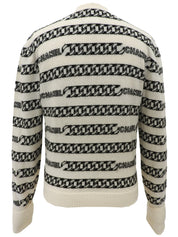 2001年製 チェーンパターンニット ホワイト/ブラック