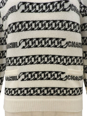 2001年製 チェーンパターンニット ホワイト/ブラック