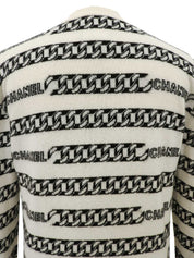 2001年製 チェーンパターンニット ホワイト/ブラック