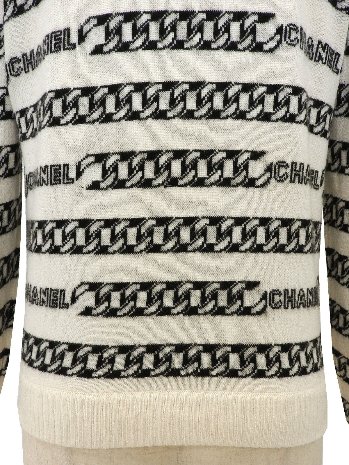 2001年製 チェーンパターンニット ホワイト/ブラック
