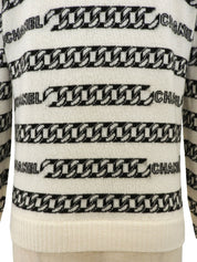 2001年製 チェーンパターンニット ホワイト/ブラック