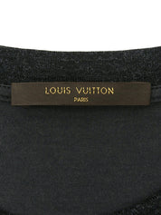 Bag Logo Print Short Sleeve Top in Black