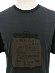 バッグロゴプリント半袖トップス ブラック