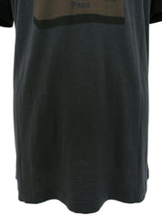 バッグロゴプリントハーフスリーブトップス ブラック