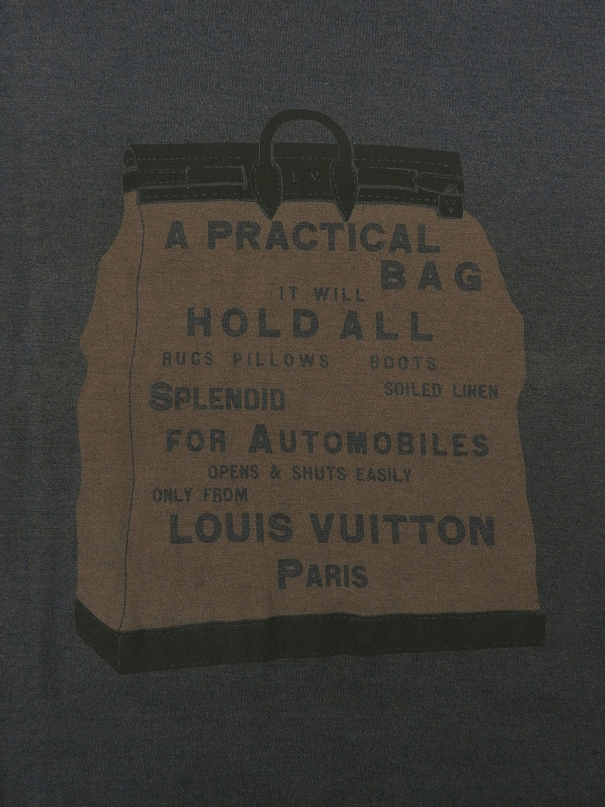 バッグロゴプリントハーフスリーブトップス ブラック