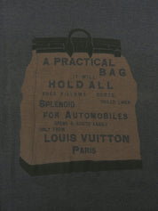 バッグロゴプリントハーフスリーブトップス ブラック