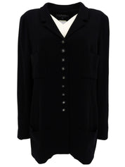 1996年製 CCマークボタンロングジャケット ブラック