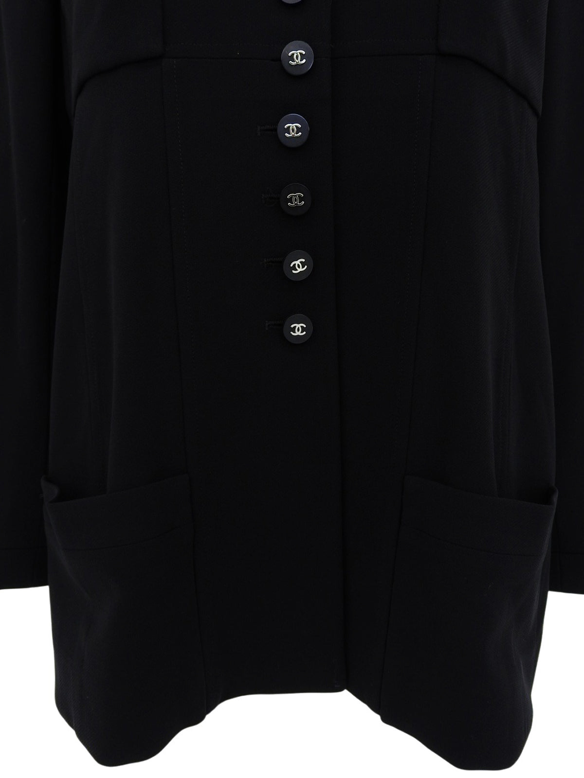 1996年製 CCマークボタンロングジャケット ブラック