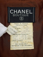 1993 Wool CC Mark Button Long Jacket Brown