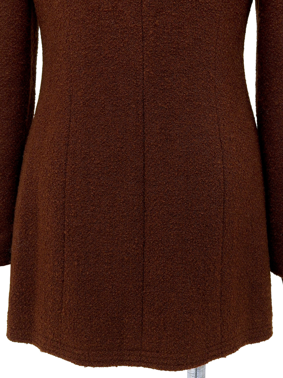 1993年製　ウールCCマークボタンロングジャケット　ブラウン