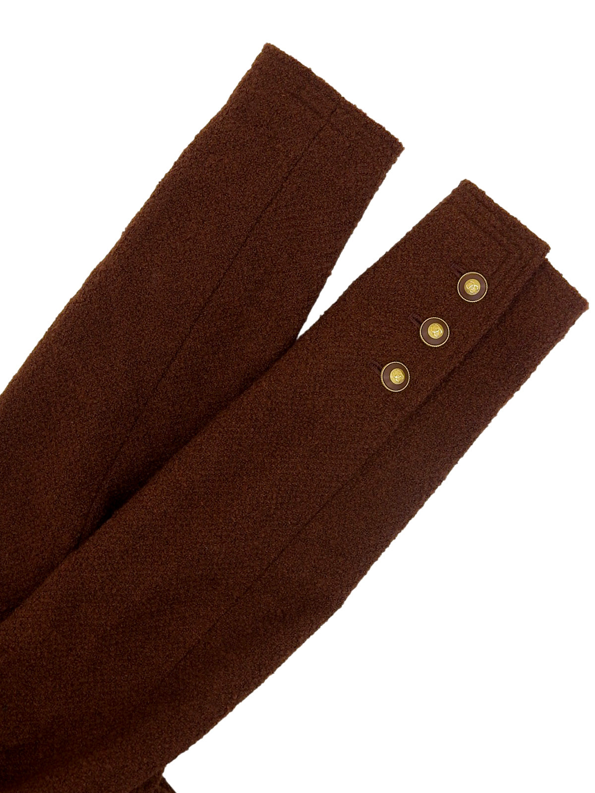 1993 Wool CC Mark Button Long Jacket Brown