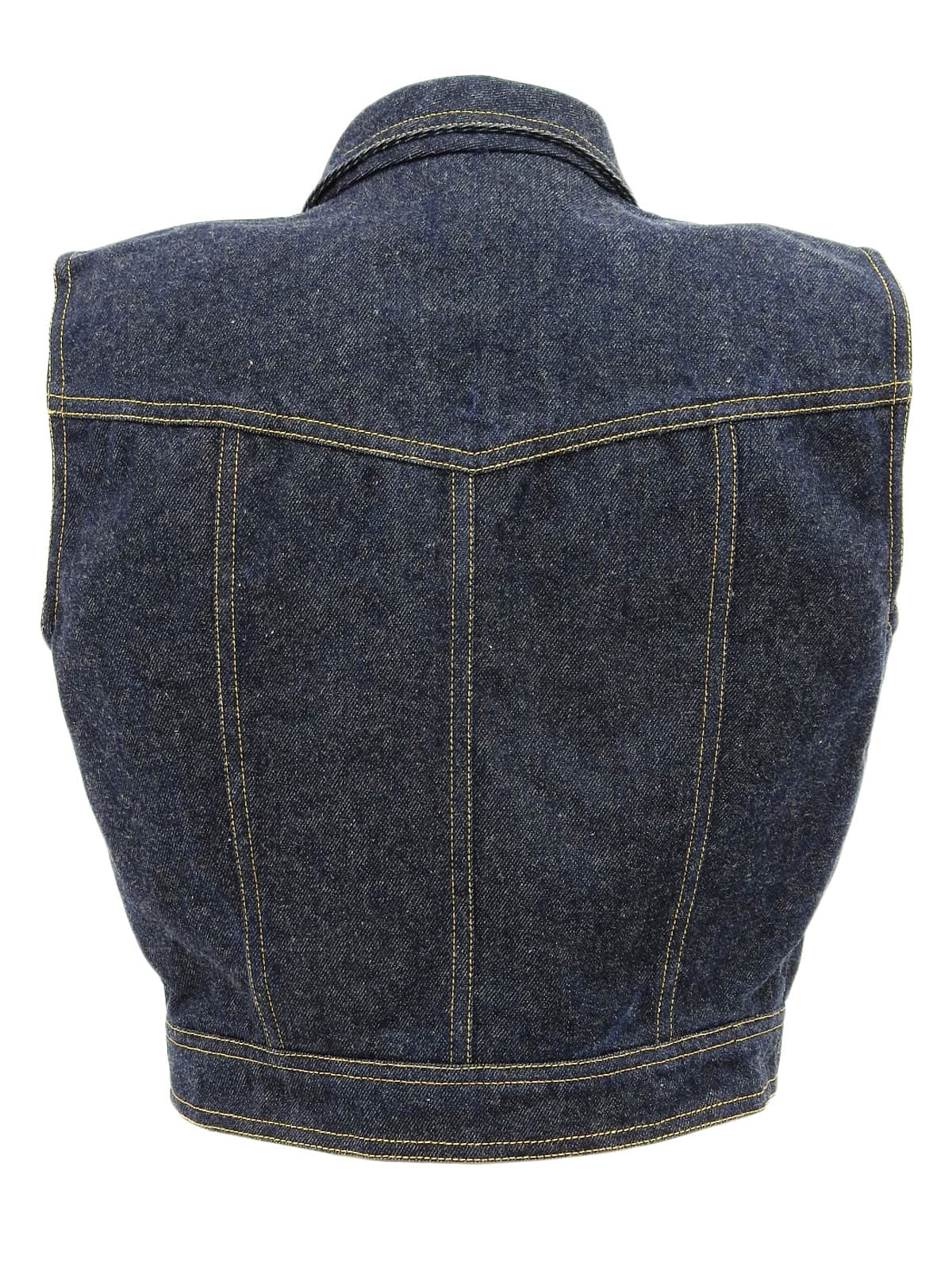 デニムCCマークボタンベスト ブルー