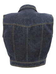 デニムCCマークボタンベスト ブルー