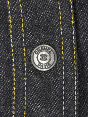 デニムCCマークボタンベスト ブルー