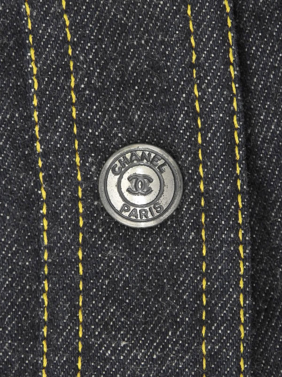 デニムCCマークボタンベスト ブルー