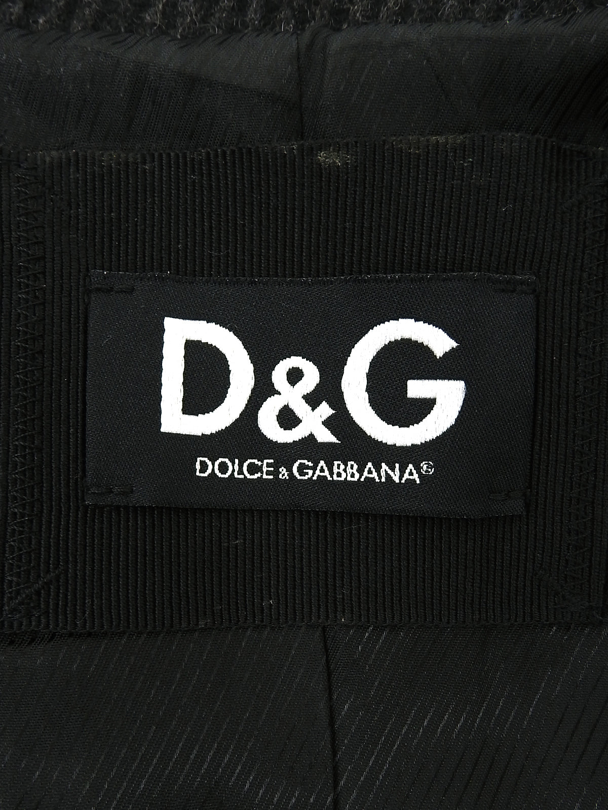 Wool logo button trench coat in charcoal gray
