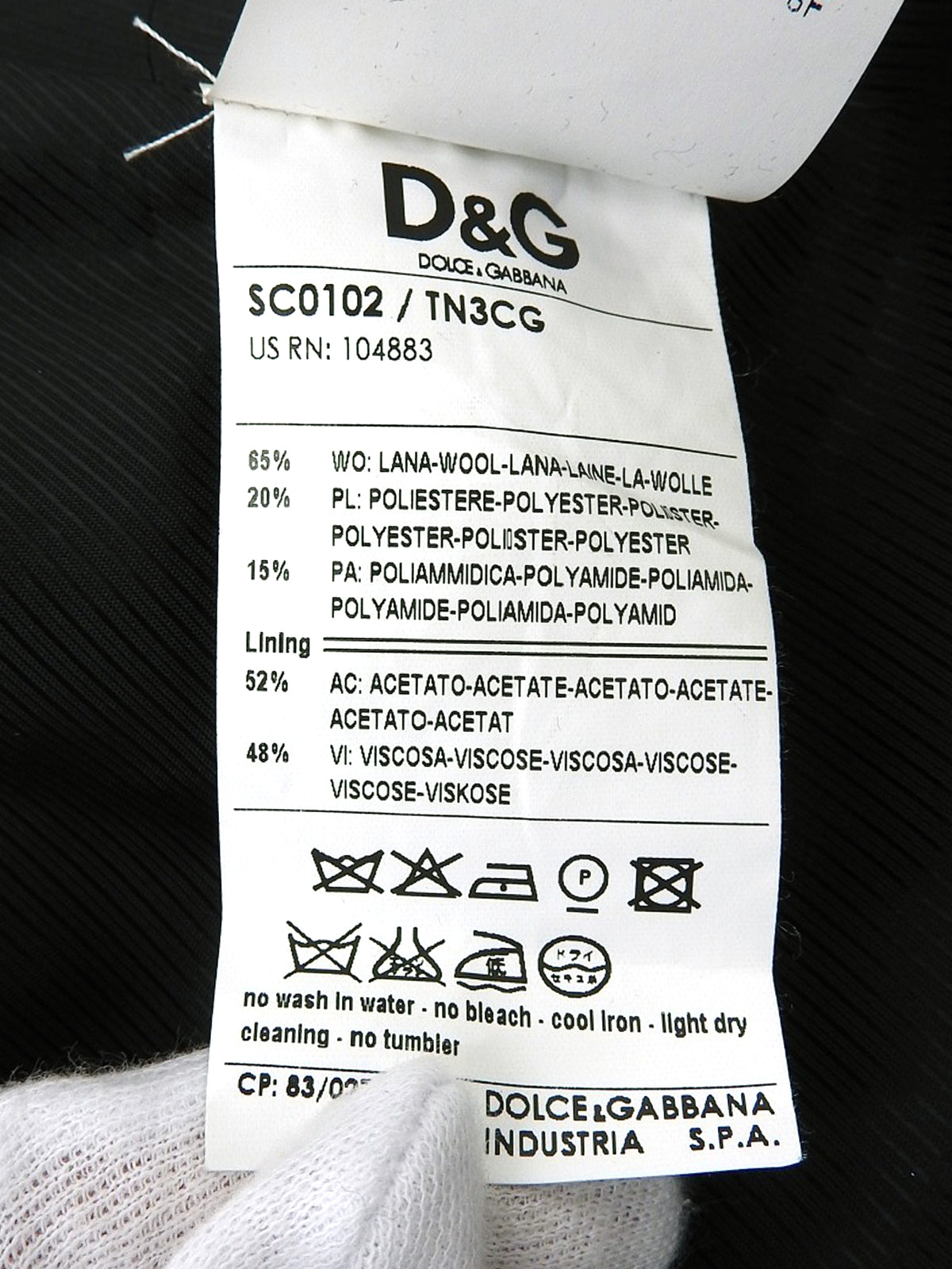 Wool logo button trench coat in charcoal gray