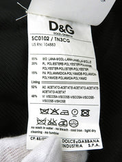 Wool logo button trench coat in charcoal gray