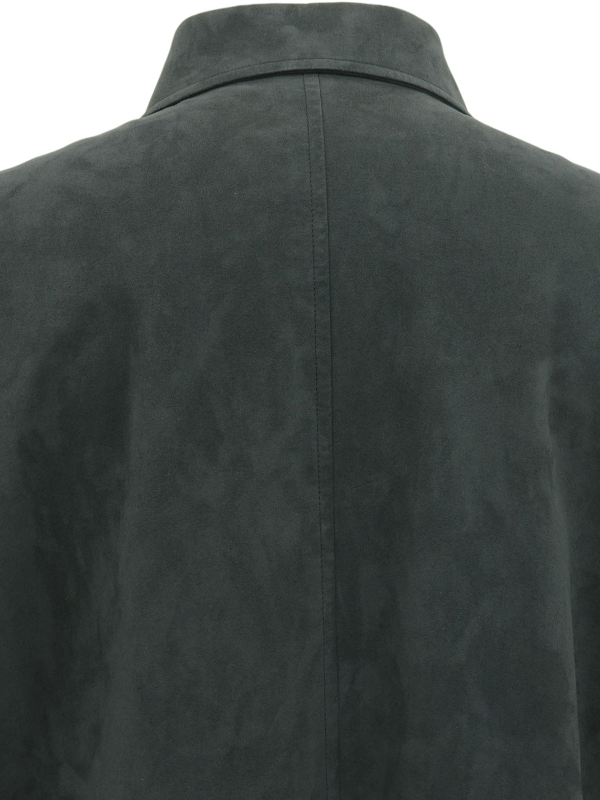 ロゴボタンスエードシャツ グレー