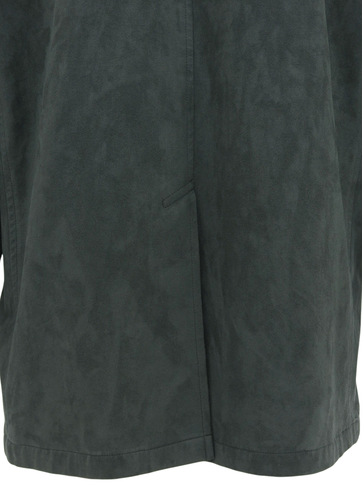 ロゴボタンスエードシャツ グレー