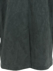 ロゴボタンスエードシャツ グレー