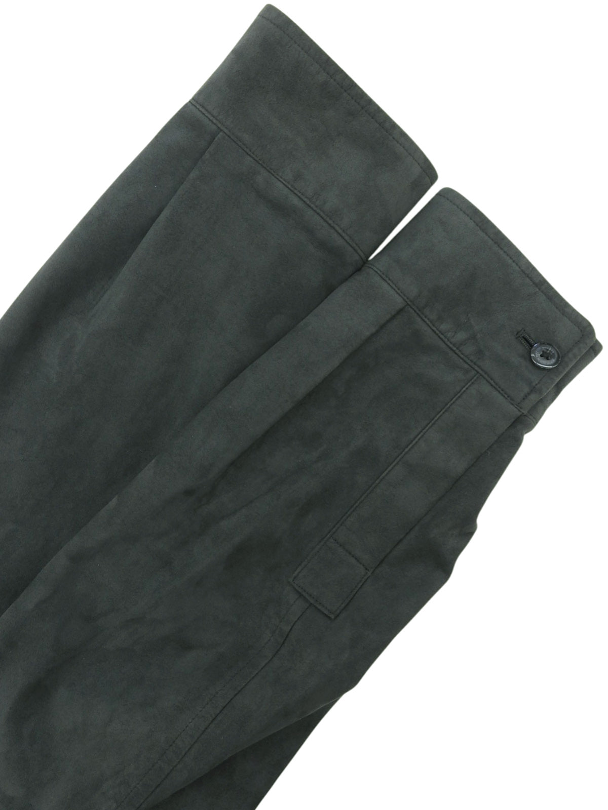 ロゴボタンスエードシャツ グレー