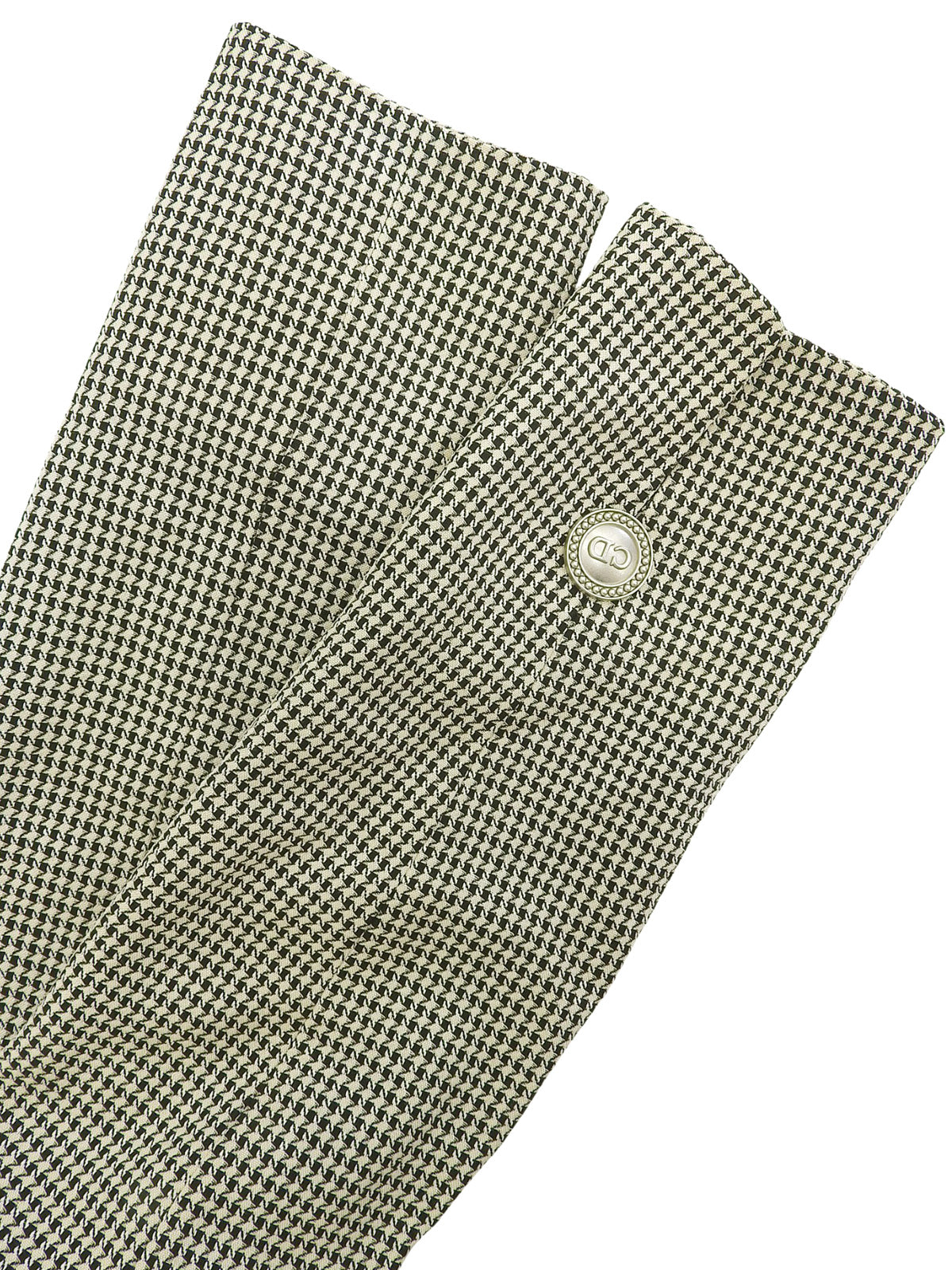 ウールチェックパターンロゴボタンジャケット ベージュ/ブラック