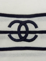 CCマークボーダーノースリーブトップス