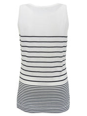 CCマークボーダーノースリーブトップス