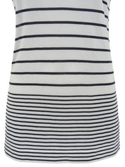 CCマークボーダーノースリーブトップス