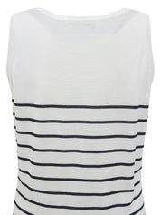 CCマークボーダーノースリーブトップス