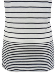 CCマークボーダーノースリーブトップス