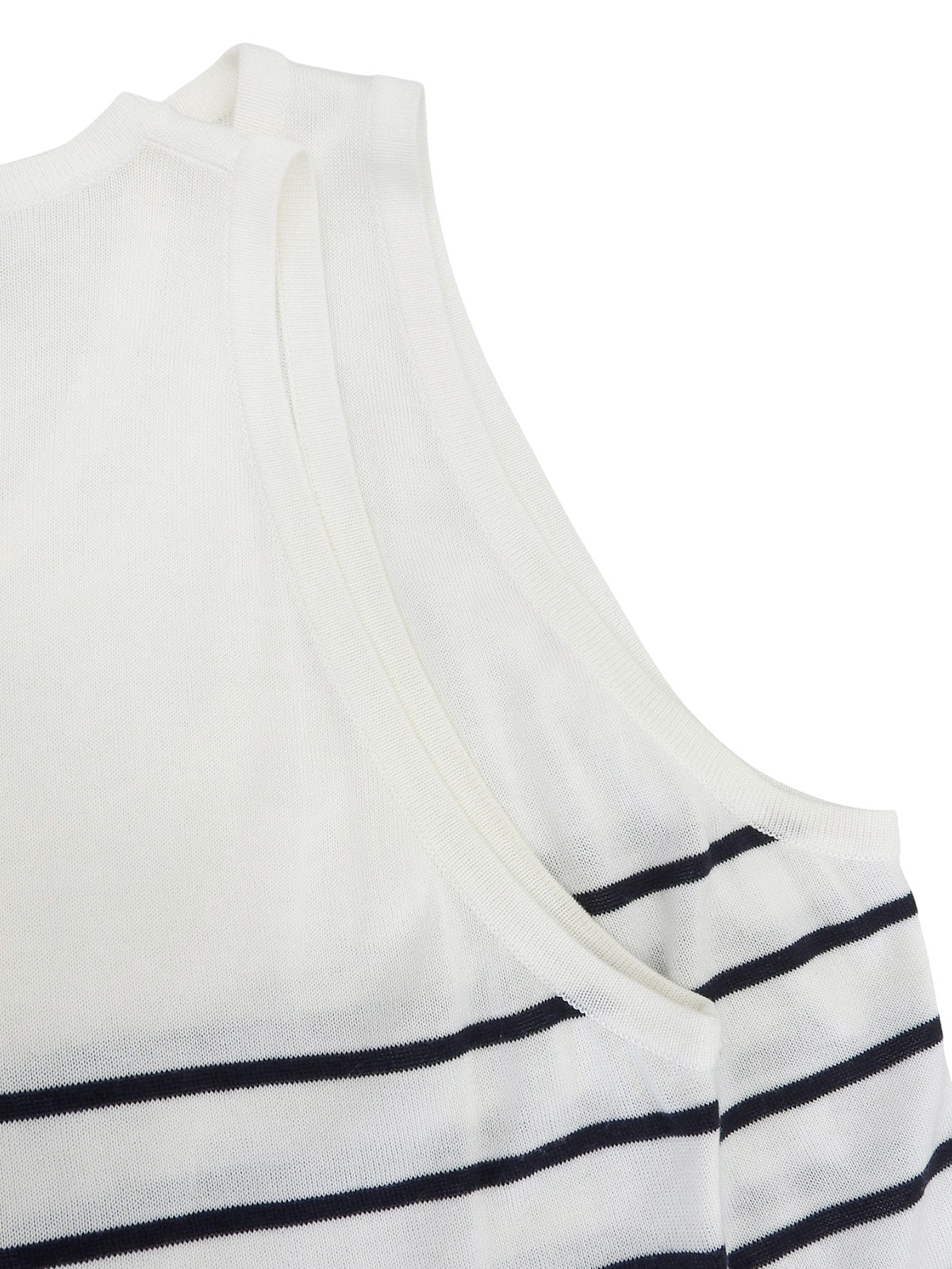 CCマークボーダーノースリーブトップス