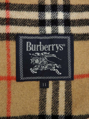 ウールノバチェックライニングロングコート ブラック/ベージュ