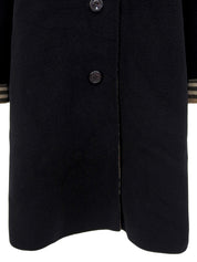 ウールノバチェックライニングロングコート ブラック/ベージュ