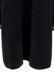 ウールノバチェックライニングロングコート ブラック/ベージュ