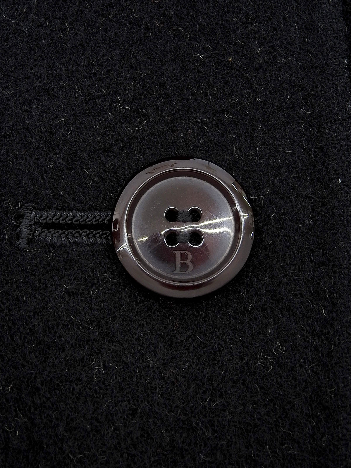 ウールノバチェックライニングロングコート ブラック/ベージュ