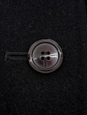 ウールノバチェックライニングロングコート ブラック/ベージュ