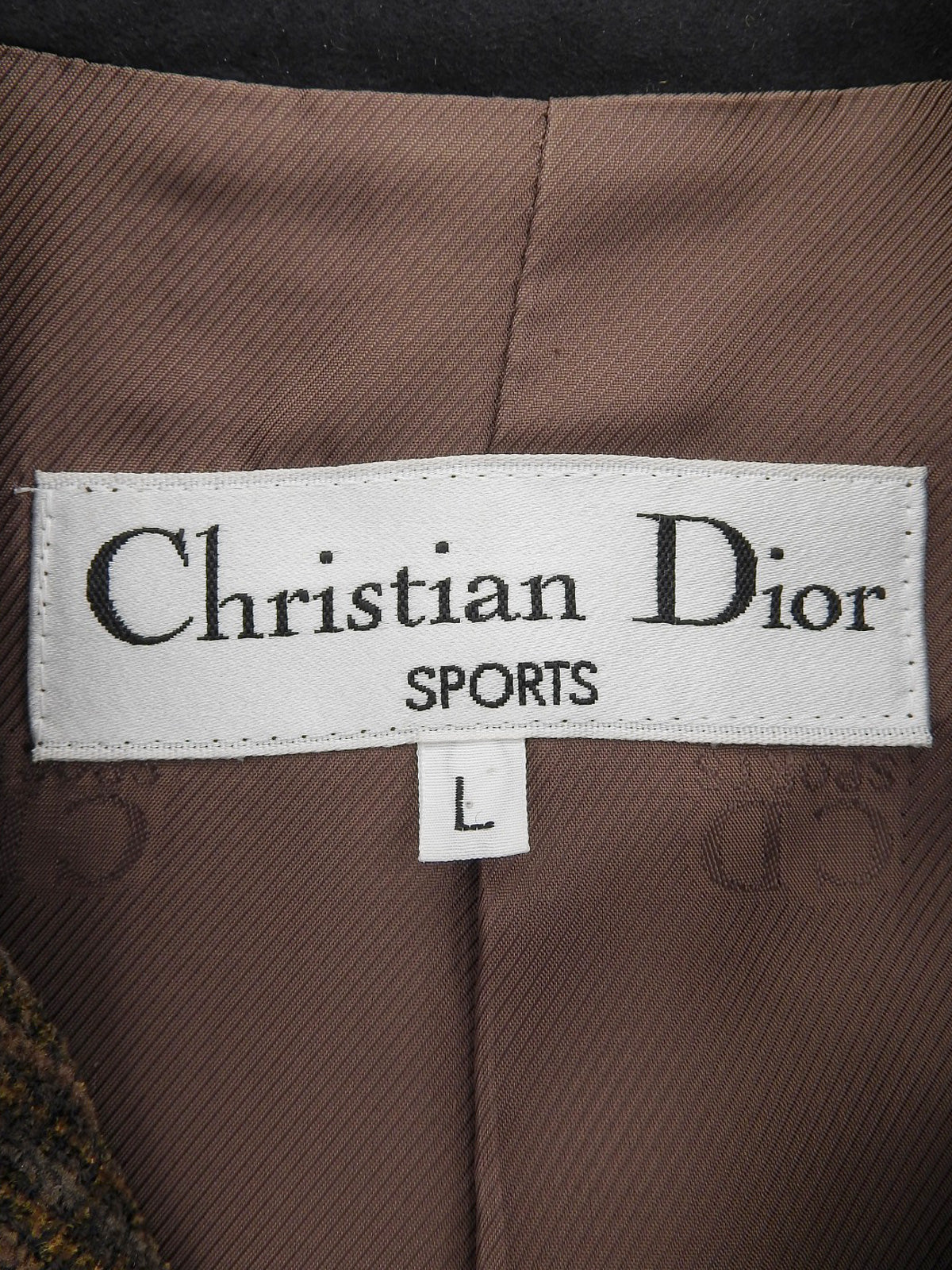 ツイードロゴボタンジャケット ブラウン/ブラック