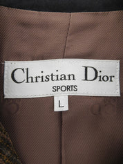 ツイードロゴボタンジャケット ブラウン/ブラック