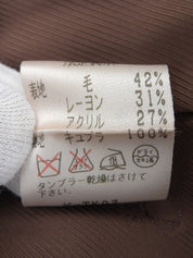 ツイードロゴボタンジャケット ブラウン/ブラック