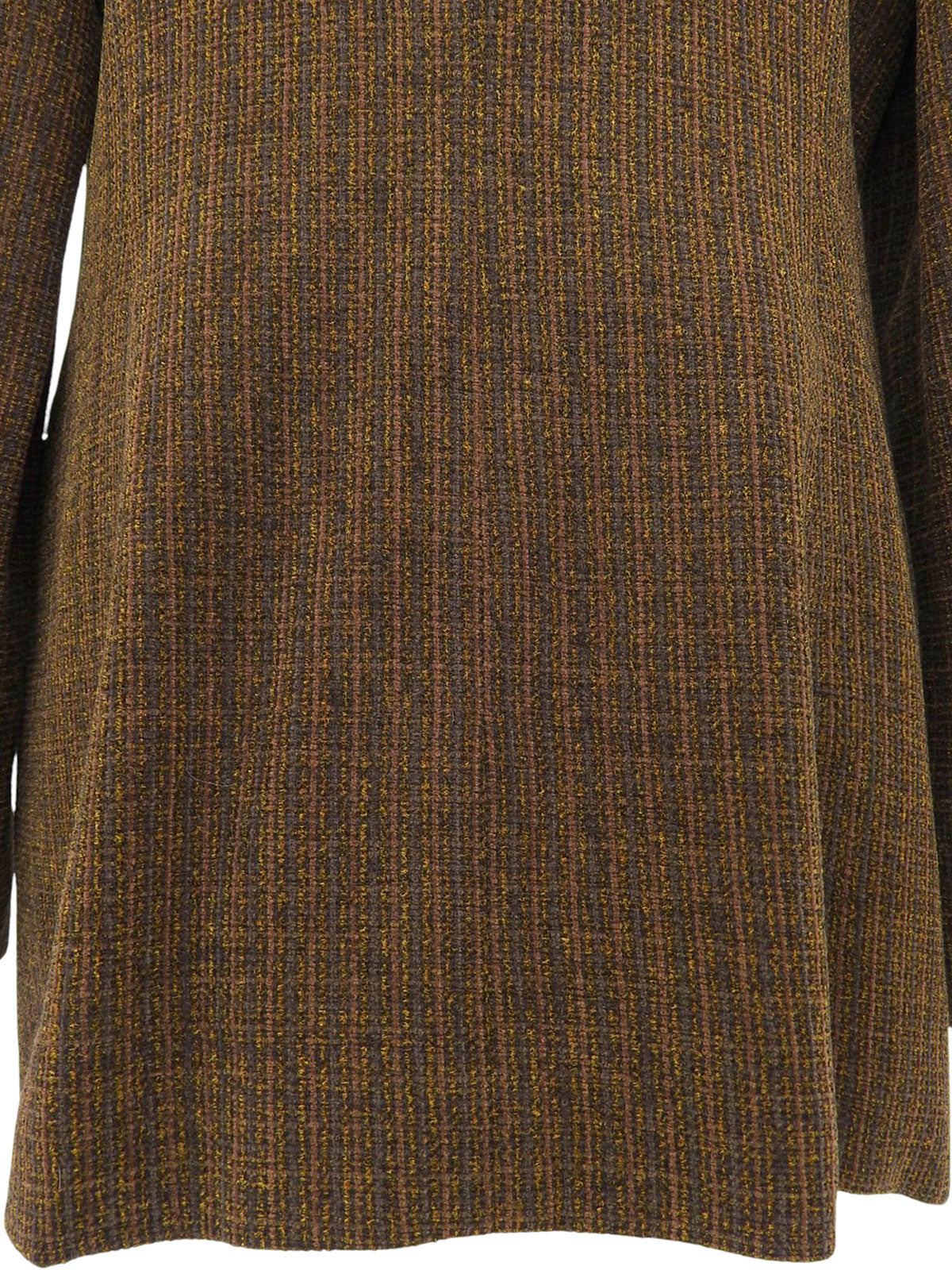 ツイードロゴボタンジャケット ブラウン/ブラック