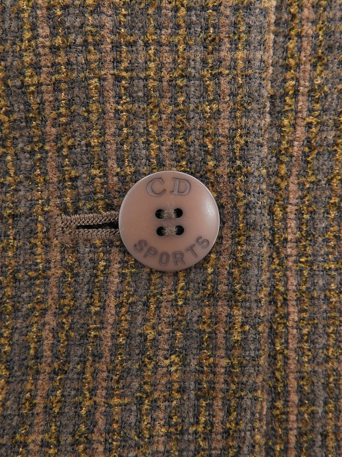 ツイードロゴボタンジャケット ブラウン/ブラック